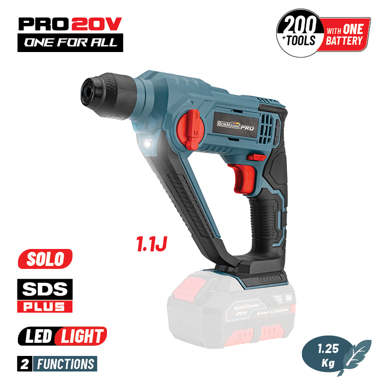 bormann_BBP3200 Πνευματικό πιστολέτο μπαταρίας 20V / SDS PLUS / 1,1Joule BORMANN PRO BBP3200 - Image 1