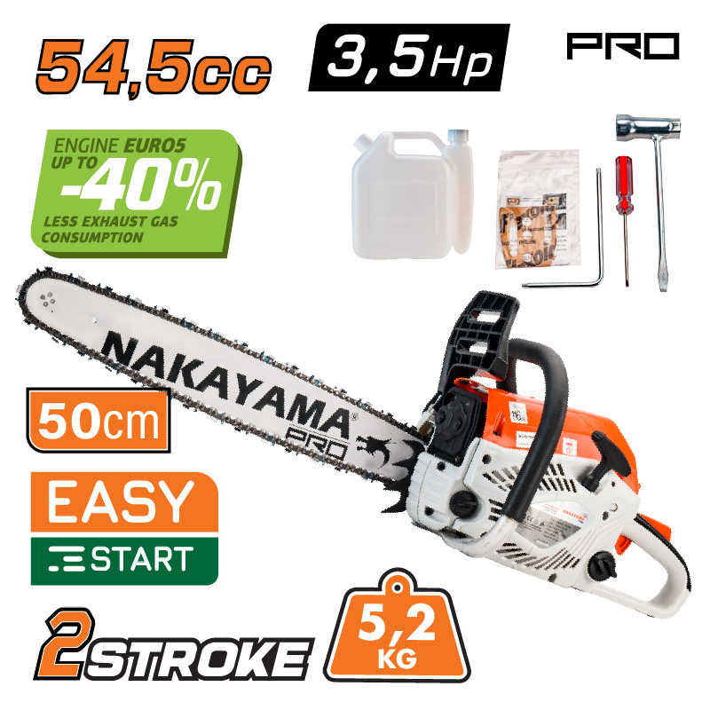 PC5610 Αλυσοπρίονο Βενζίνης 54.5cc 3,5Hp NAKAYAMA PRO PC5610 - Image 1