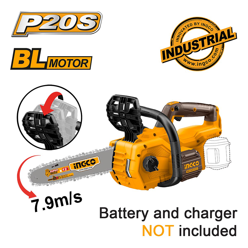 CGSLI20128 Αλυσοπρίονο Μπαταρίας 20V Li-Ion SOLO με 30cm λάμα INGCO CGSLI20128 - Image 1