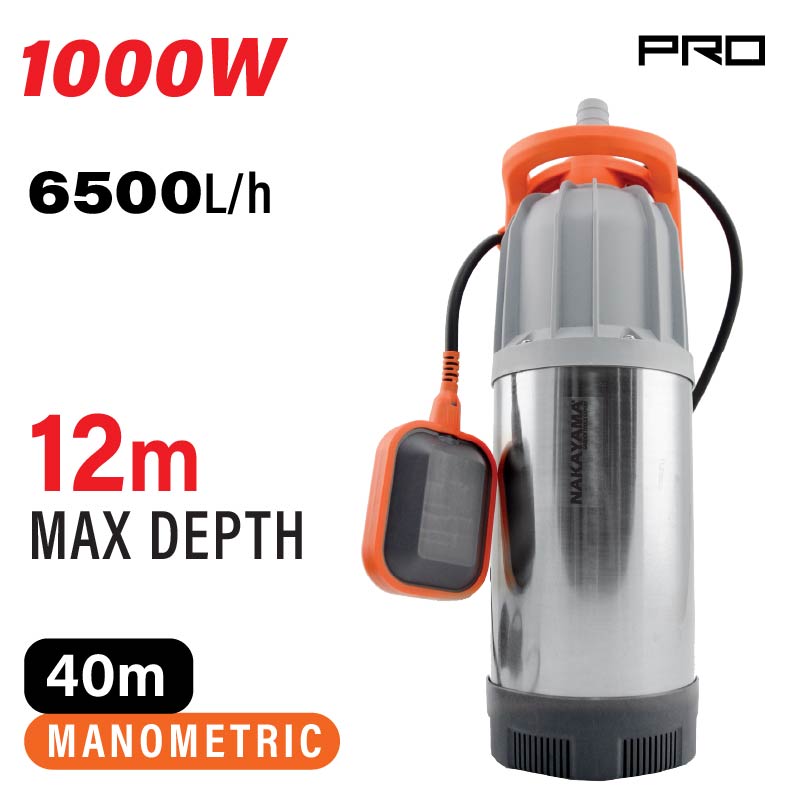 NP1120 Αντλία Πηγαδιών INOX 1000W NAKAYAMA Pro NP1120 - Image 1