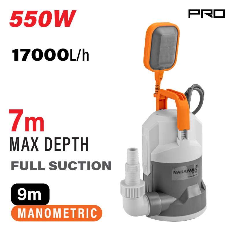NAKAYAMA_NP1115 Αντλία Αποστράγγισης με Φλοτέρ 550W / 17000lt/h / NAKAYAMA Pro NP1115 - Image 1