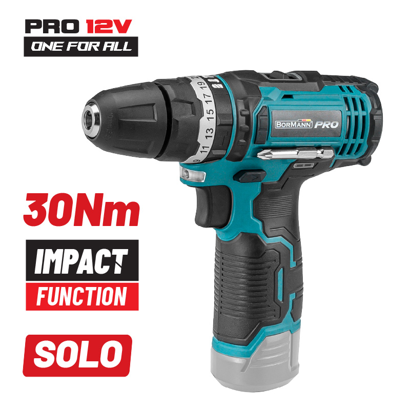 BBP2200 Δραπανοκατσαβιδο Κρουστικό Μπαταρίας 12V SOLO BORMANN PRO BBP2200 - Image 1
