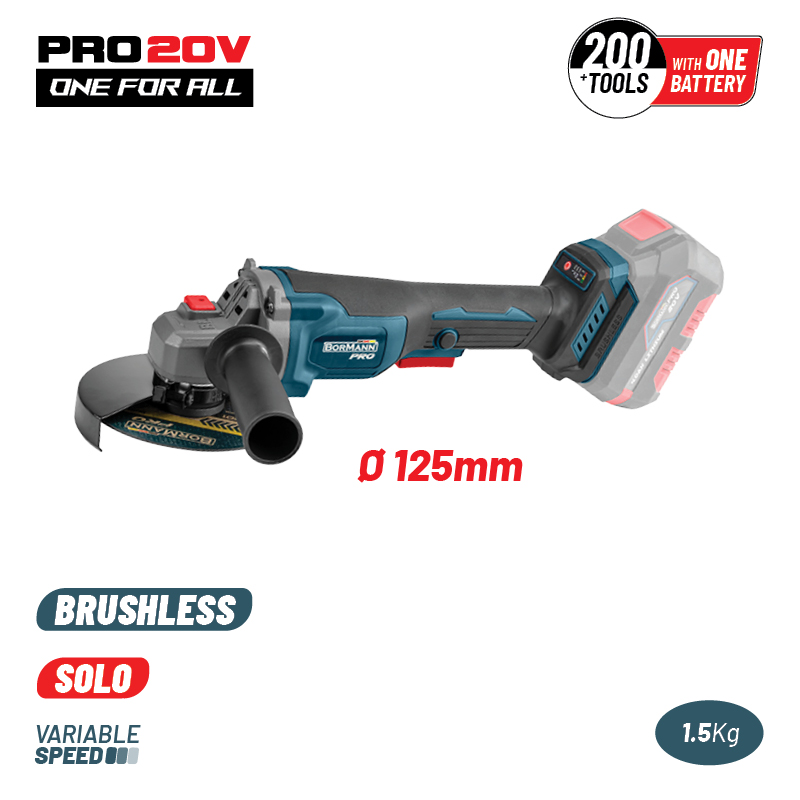 bormann_BBP3650 Γωνιακός Τροχός Brushless Ρυθμιζόμενος 20V,Li-Ion, SOLO BBP3650 BORMANN Pro - Image 1