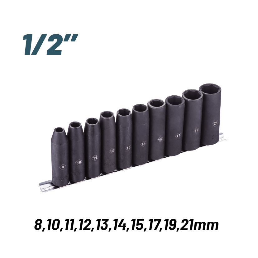 BORMANN_BHT7704 Σετ Καρυδάκια Aέρος Μακρυά 1/2'' , 8,10,11,1213,14,15,17,19,21mm BHT7704 BORMANN Pro - Image 1