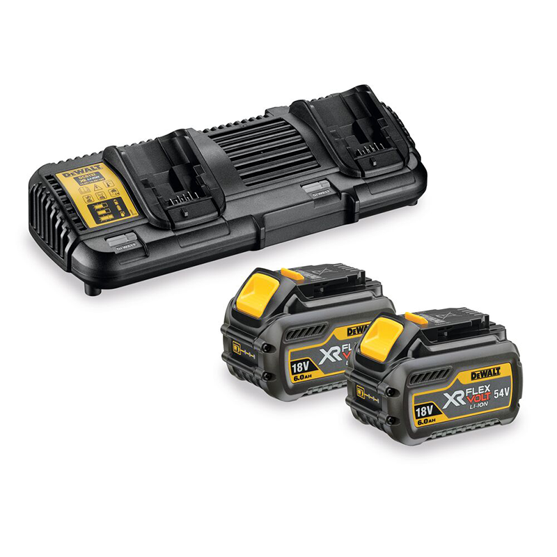 DCB132T2 DeWalt DCB132T2 Σετ 2 x Μπαταρίες Flexvolt 6Ah 18V/54V & Διπλός Φορτιστής - Image 1