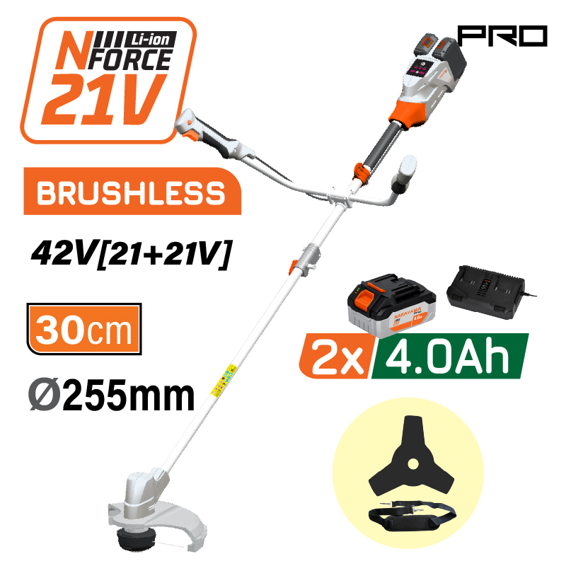 EC4611X44 Θαμνοκοπτικό Brushless Μπαταρίας 42V (21&21) Li-Ion / Μπαταρίες 2x4Ah NAKAYAMA Pro EC4611X44 - Image 1
