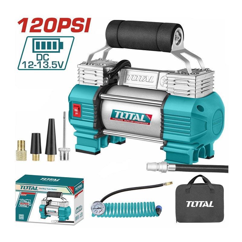 TTAC2506 Κομπρεσέρ Αέρος Αυτοκινήτου Β.Τ Με Φώς 12V TOTAL TTAC2506 - Image 1